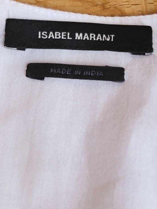 🆕️Isabel Marant Yaxo Dress White Summer Chic Clean Girl Sz US Medium France 38 - Picture 9 of 16